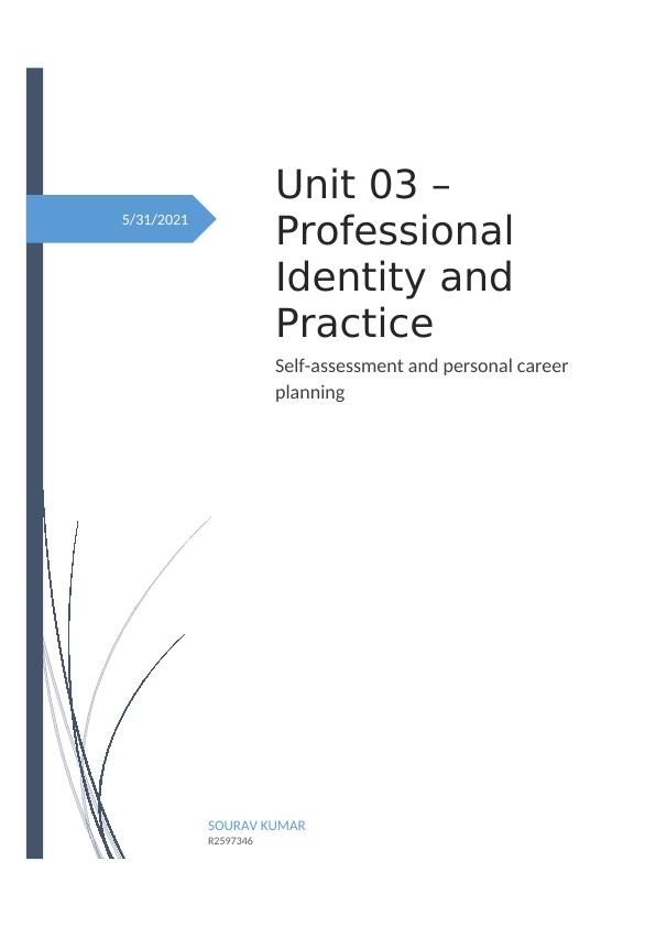 Unit 03 – Professional Identity and Practice Self-Assessment_1