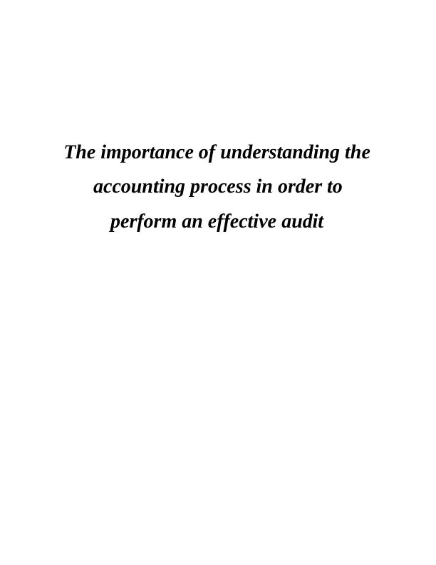 Auditing Processes in an Organisation_1