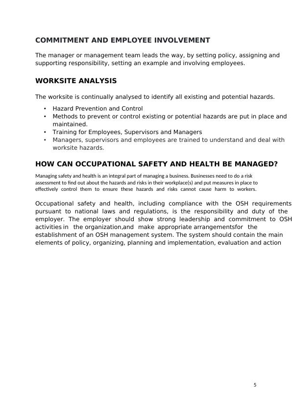 Health and Safety in the Workplace - OSH_7