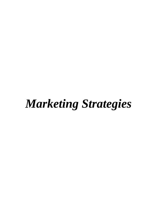 Marketing Strategies EXECUTIVE SUMMARY_1