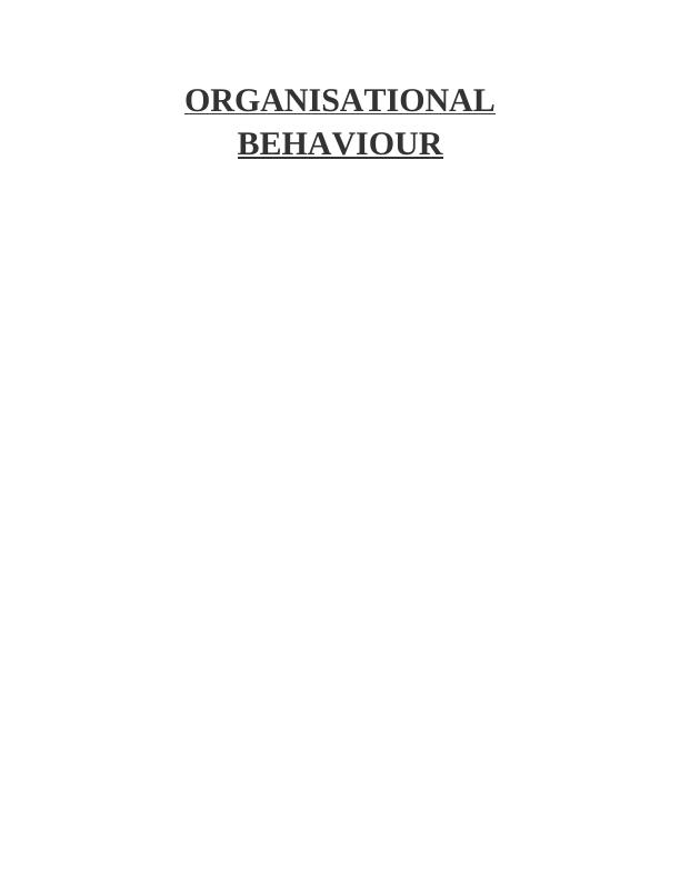 Organisational Behaviour: Influence of Culture, Politics, and Power on Behavior and Performance_1