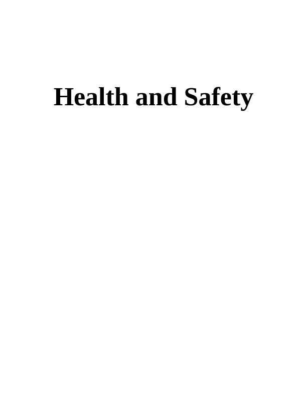 Health and Safety Assignment - North Staffordshire Trust_1