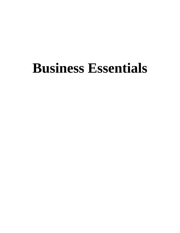 Business Essentials - Sainsbury Assignment_1