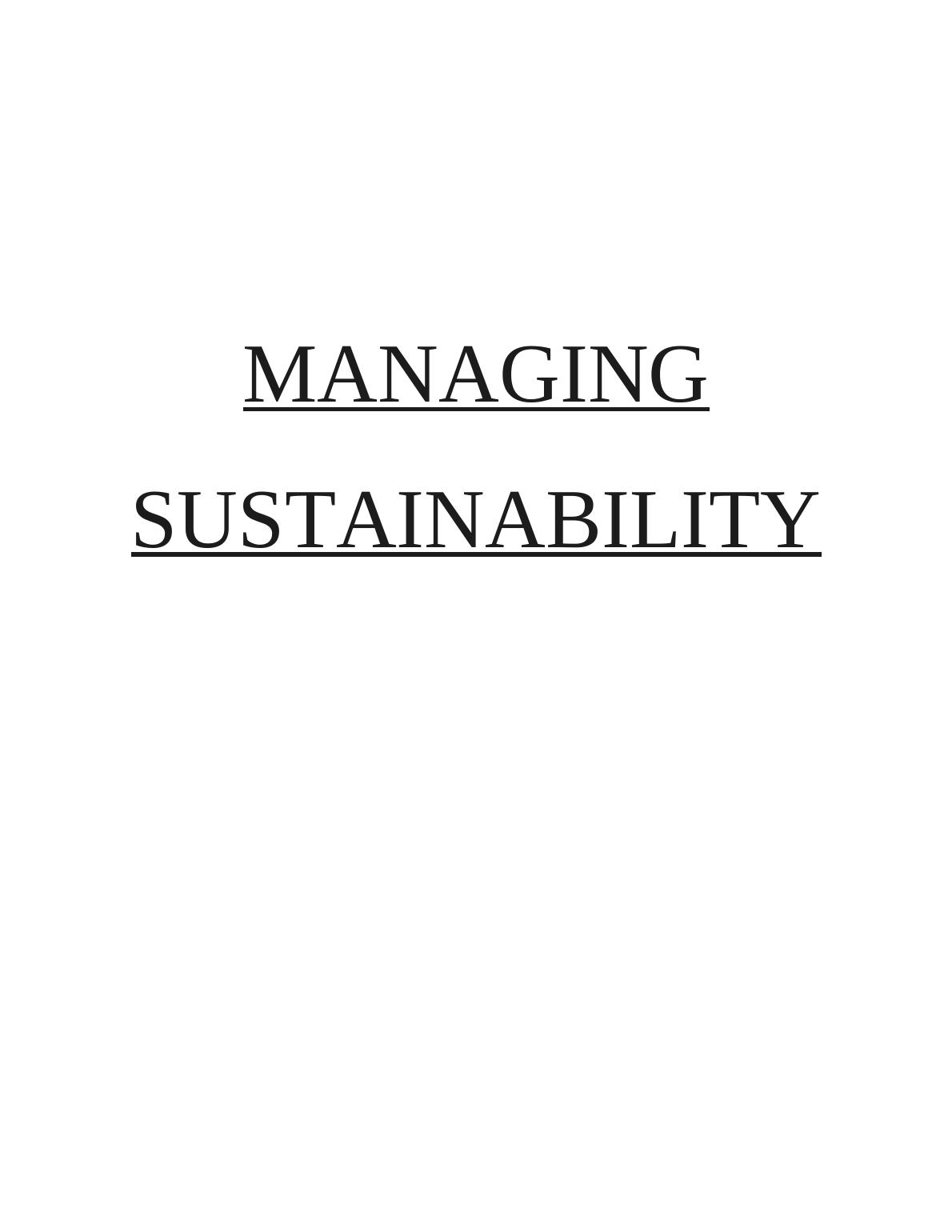 Managing Sustainability Assignment_1