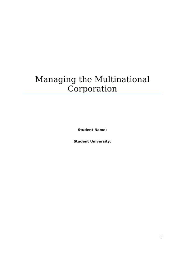 Managing the Multinational Corporation_1