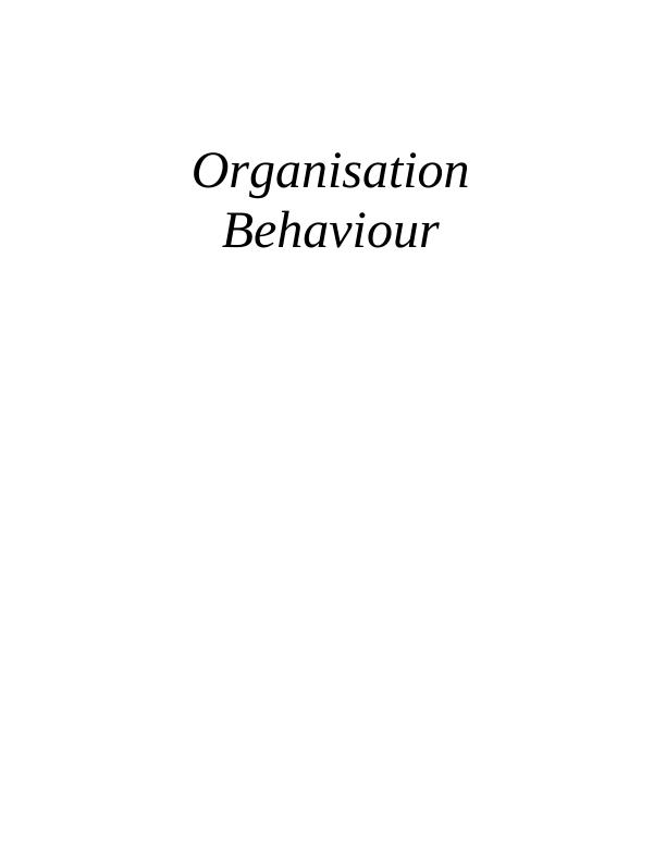 Organisation Behaviour of Tesco_1