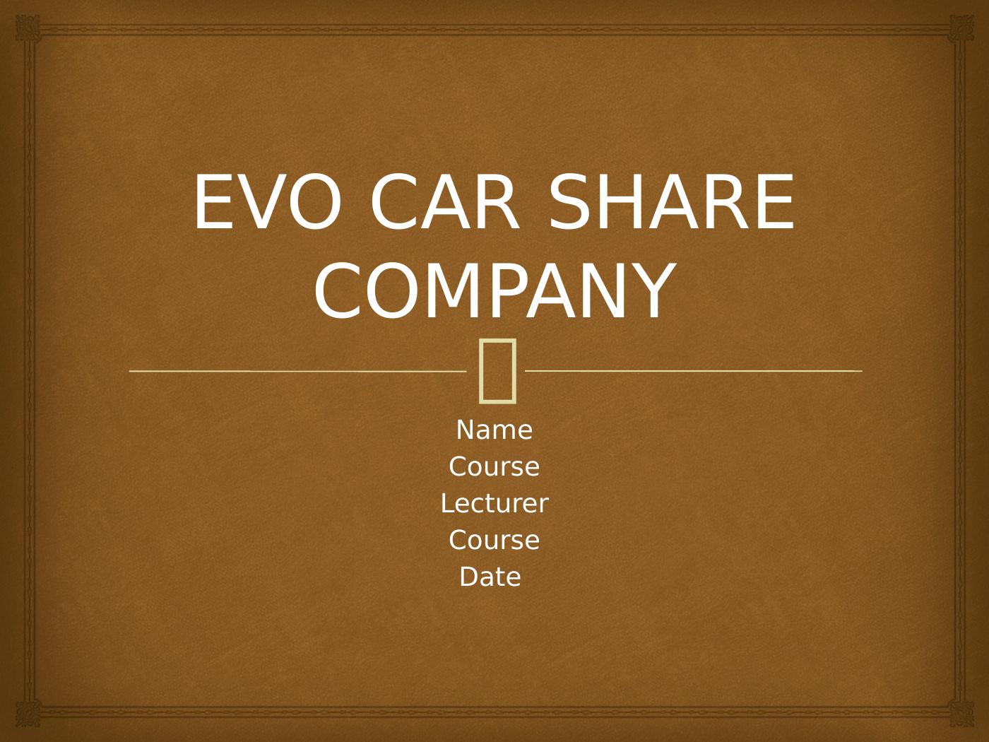 Evo Car Share Company Analysis 2022