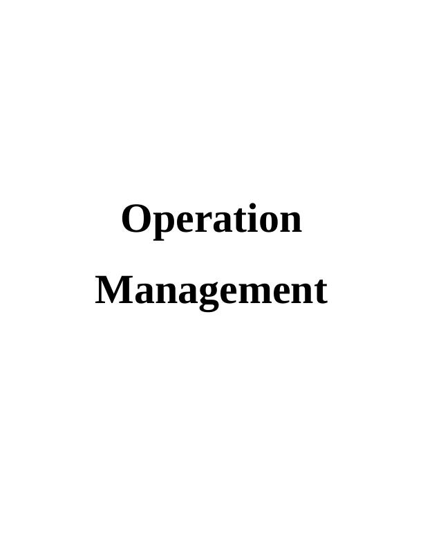 Report on Operation Management of Boeing_1
