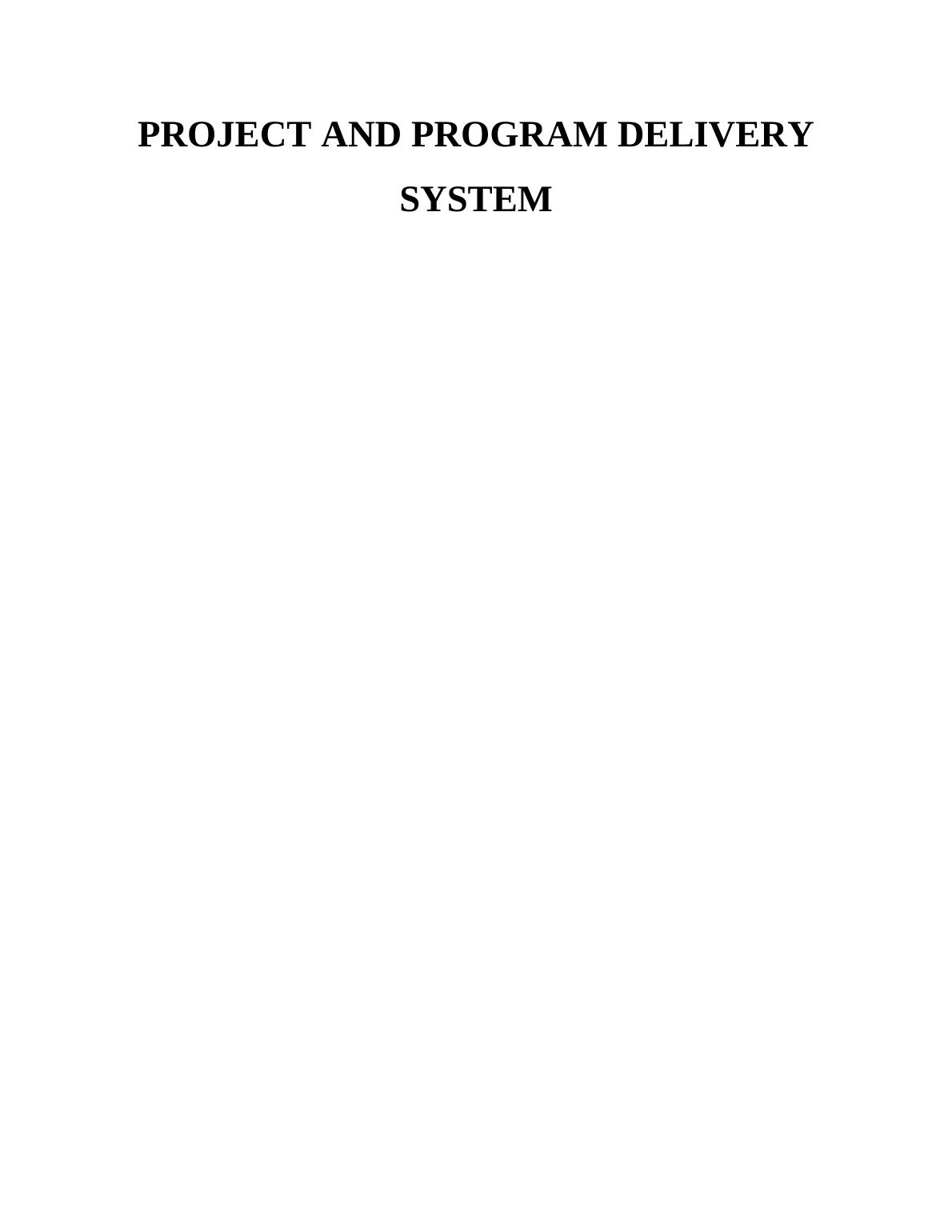 (PDF) Project Delivery System_1