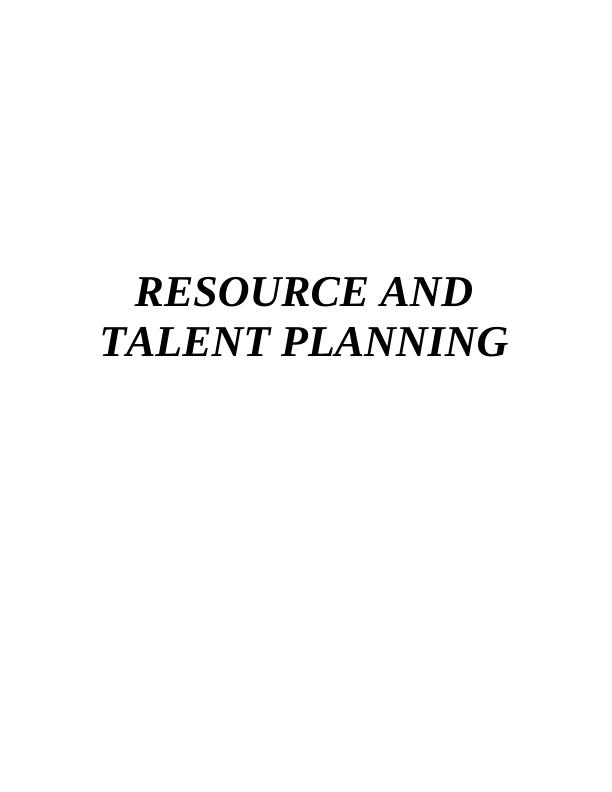(PDF) Resource and Talent Planning_1