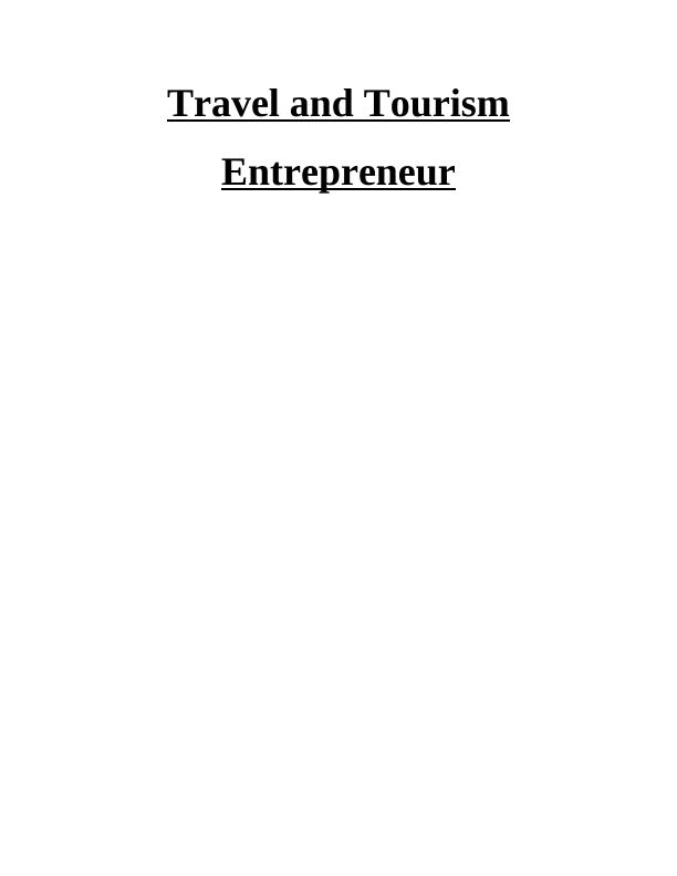 Travel and Tourism Entrepreneur Assignment - (Solution)_1