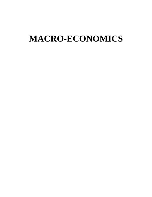 Assignment on  Macro Economic_1