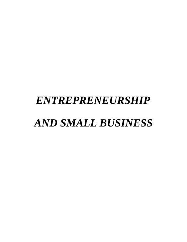 Entrepreneurship and Small Business Doc_1