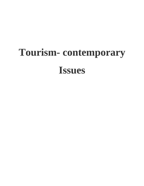 (DOC) Contemporary Issues in Tourism_1