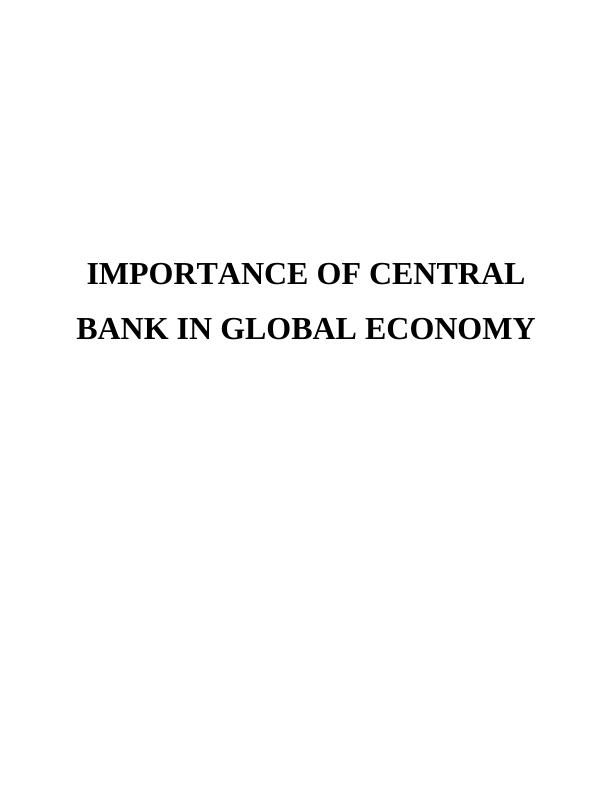 Importance of Central Bank in Global Economy_1