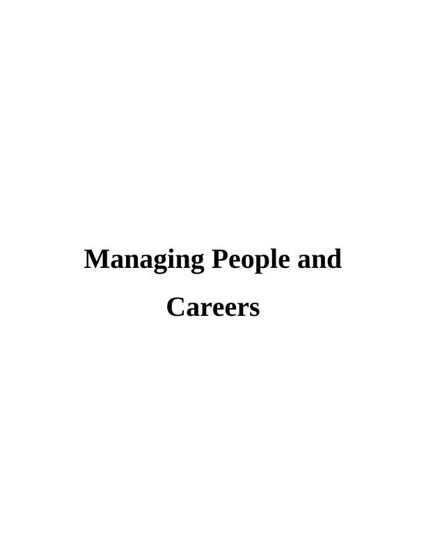 Managing People and Careers Assignment | HRM Assignment_1