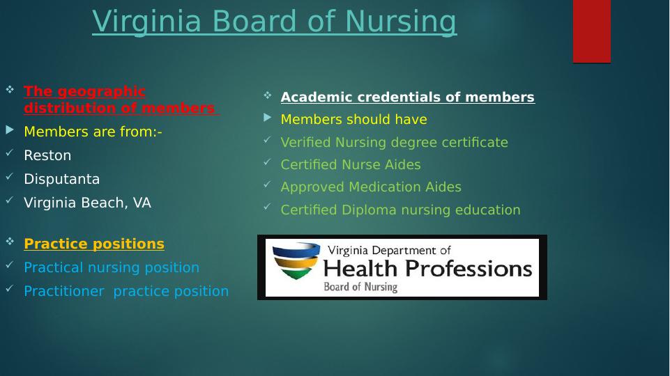 Board of Nursing vs A Professional Nurse Association