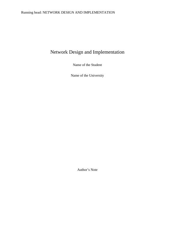 Network Design and Implementation for Active Directory Management_1