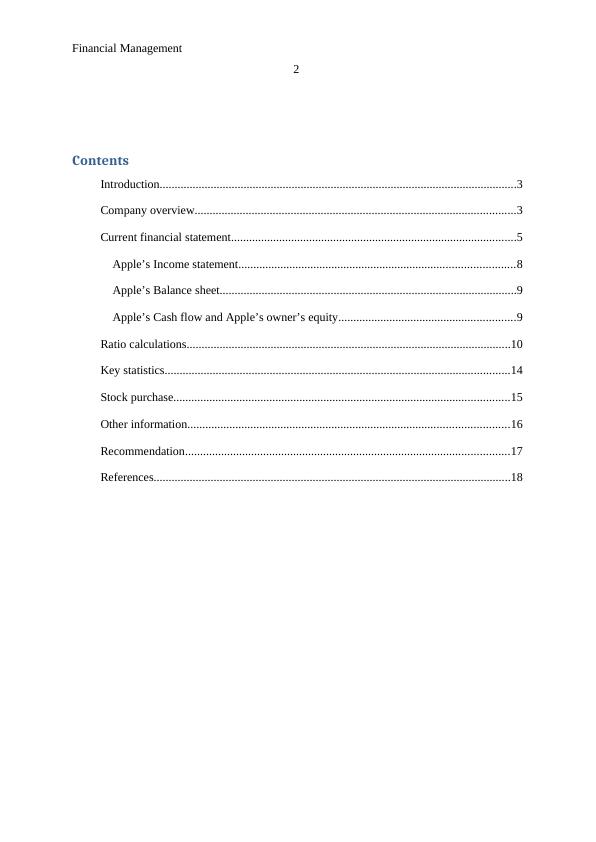Financial Management of Apple Inc - Report_2
