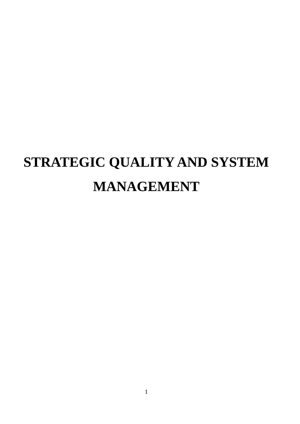 Concept of Strategic Quality Management in Toyota Motor : Case Study_1