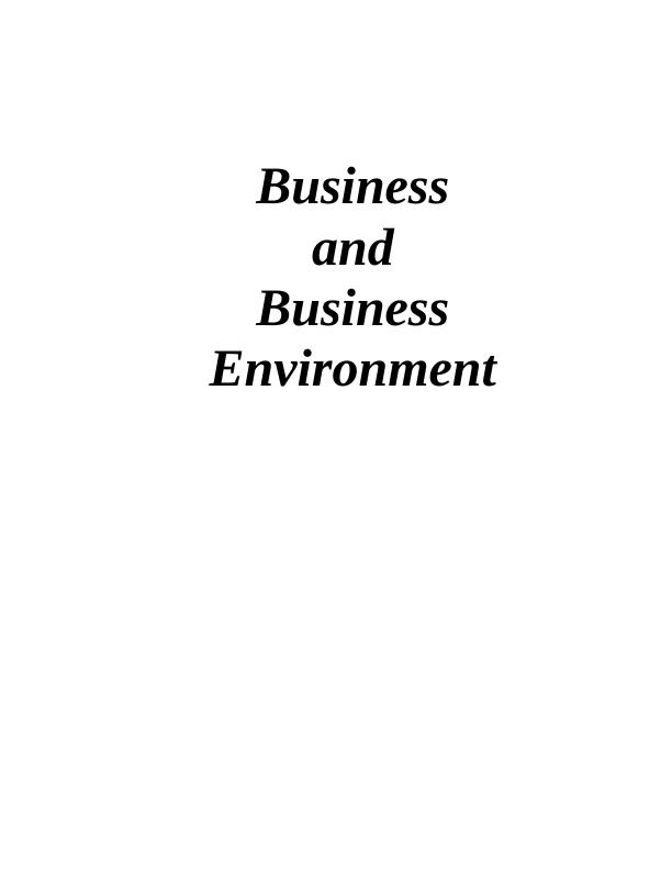 Business and Business Environment - General Motors_1
