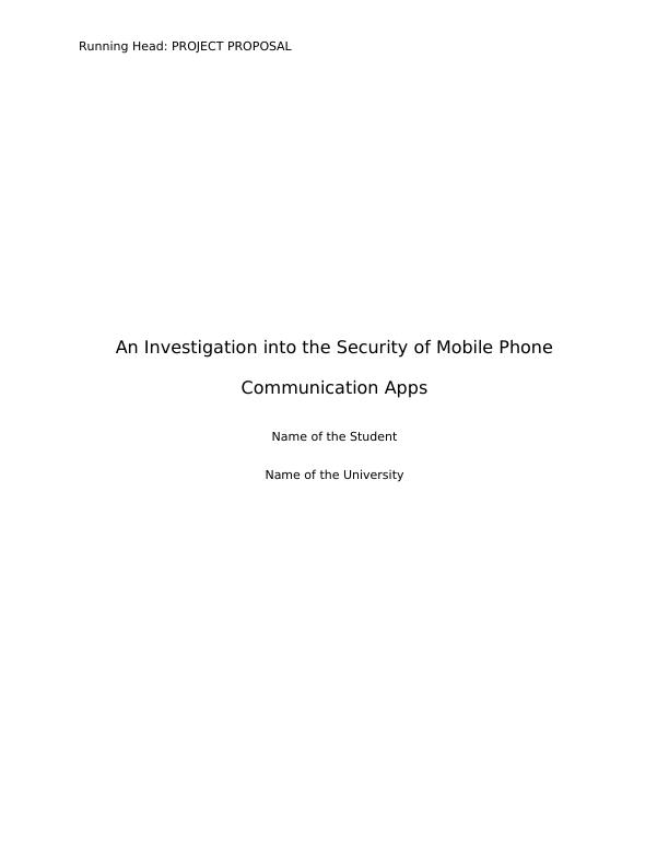 Investigation into Security of Mobile Phone Communication Apps_1