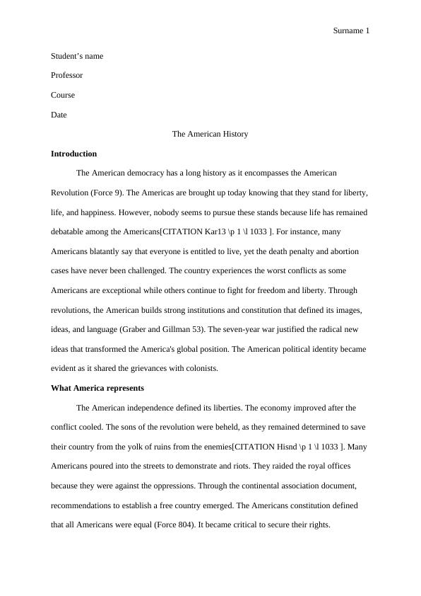 The American History - Assignment_1