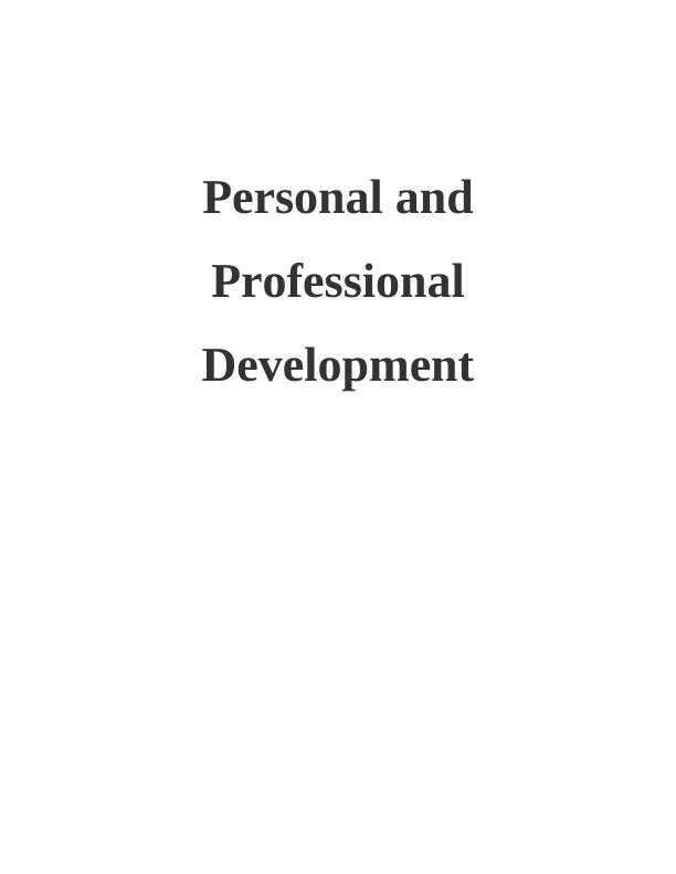 Gibbs Model of Reflection: Personal and Professional Development_1