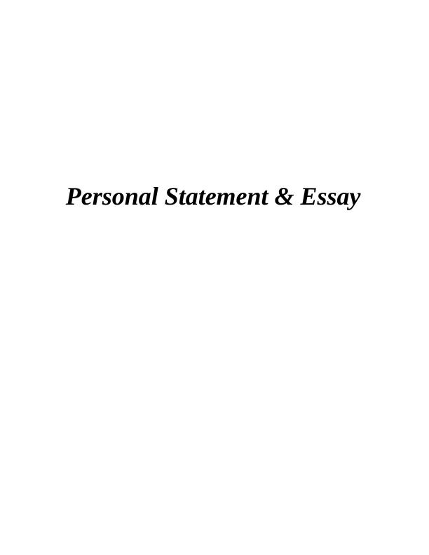 (solved) Personal Statement & Essay_1