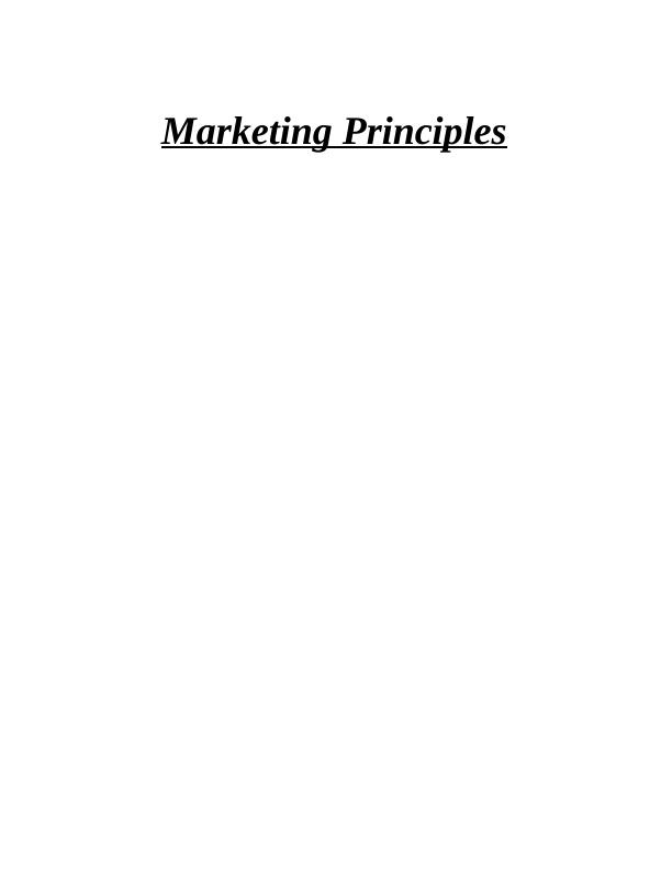 Sample Assignment on Marketing Principles (Doc)_1