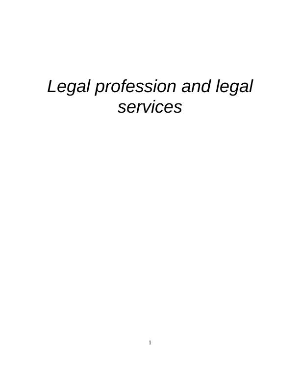 Legal Profession and Legal Services_1