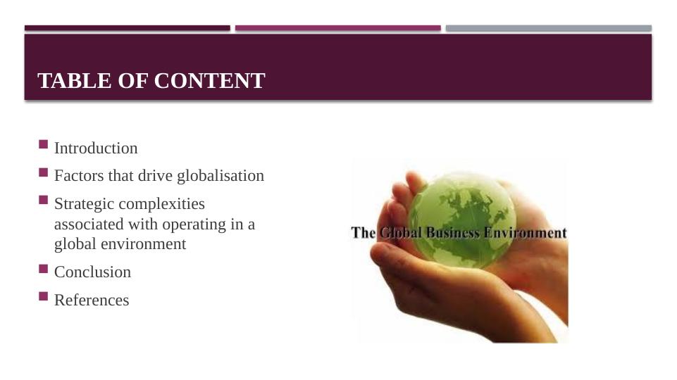 Factors Driving Globalization and Strategic Complexities in a Global Environment_2