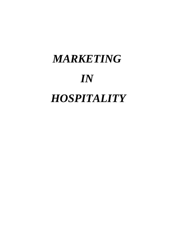 Doc- Marketing in Hospitality Industry_1