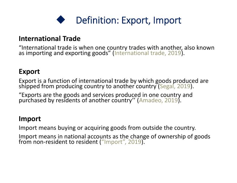 import and export meaning