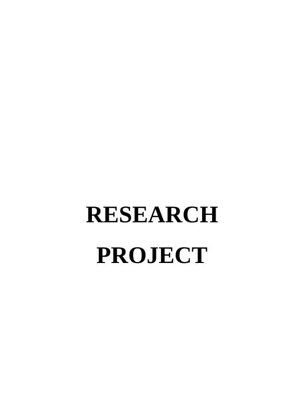 P1 Produce a Research Proposal that Clearly Defines a Research_1
