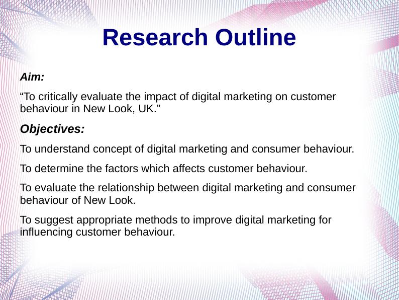 Impact of Digital Marketing on Customer Behaviour in New Look, UK_2