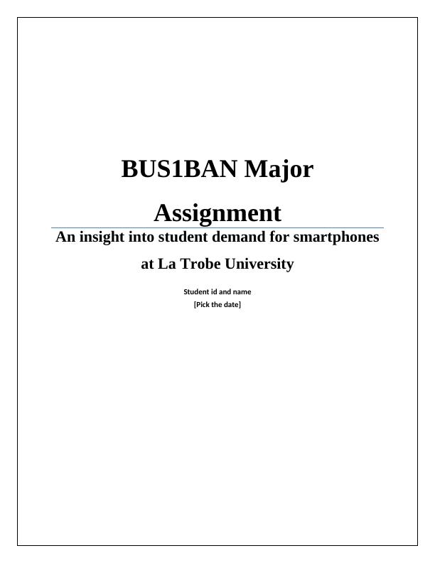 BUS1BAN, Business Analytics Assignment_1