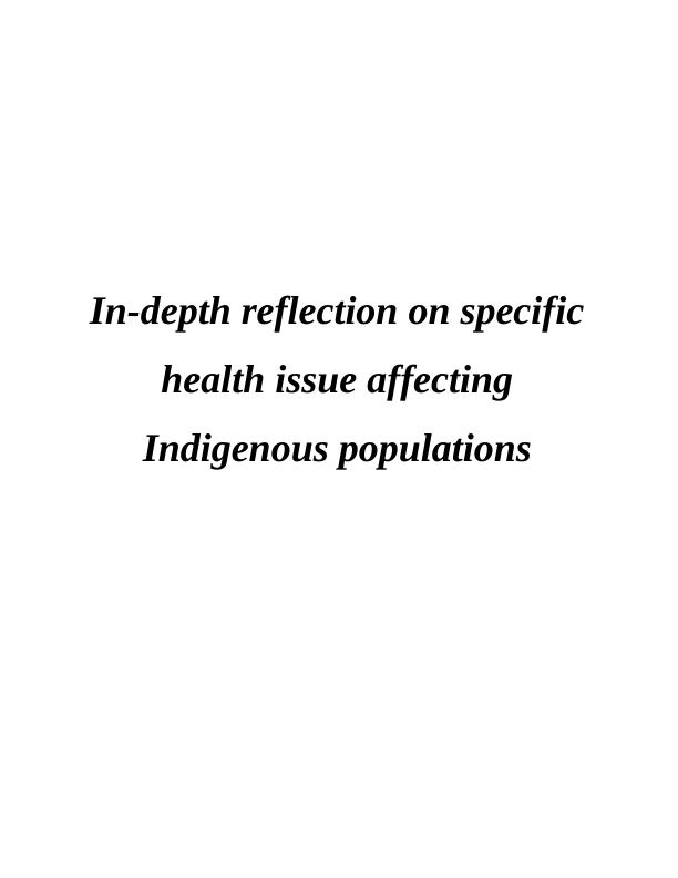 Project on Social Factors Impact Health of Indigenous People_1