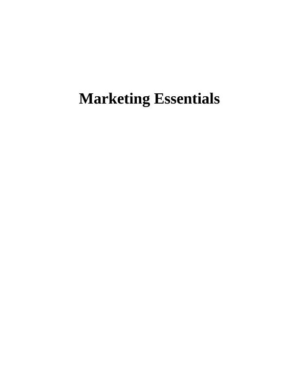 Marketing Essentials of McDonald's - Report_1