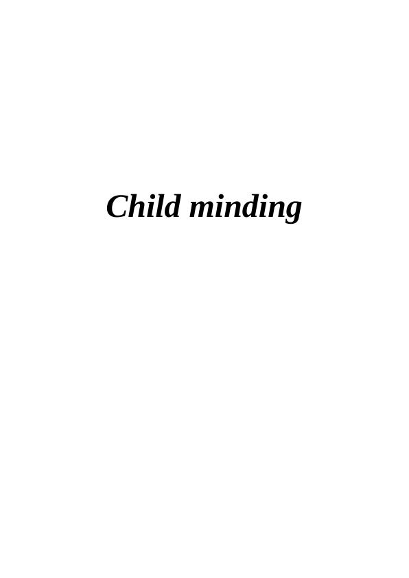 Child Minding: Safeguarding and Duty of Care_1