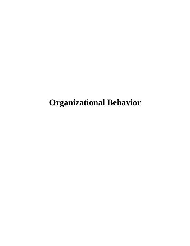 Report on Organizational Culture and Structure_1
