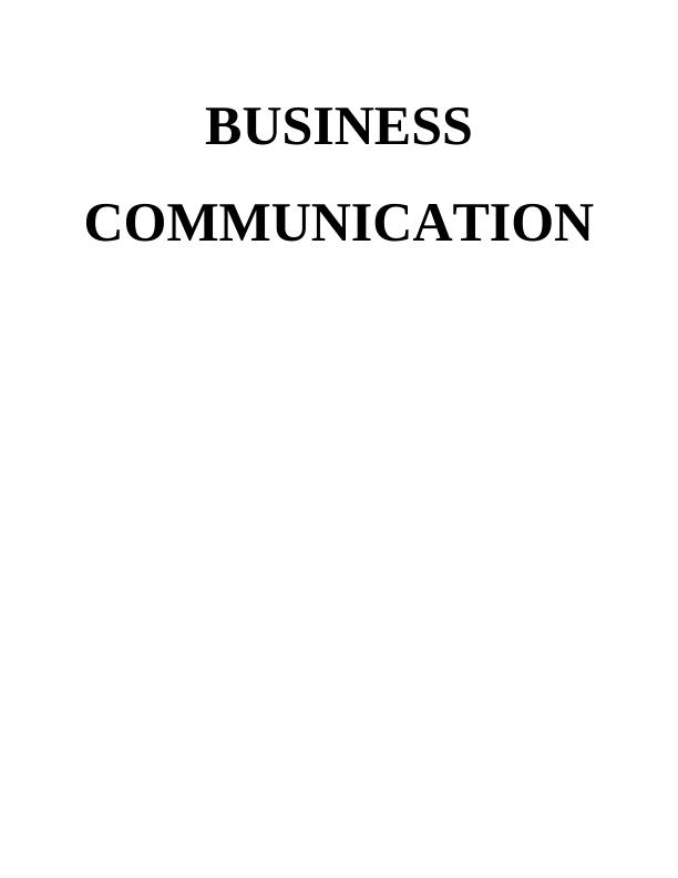 Business Communication Assignment - Scenario of Sport Love_1