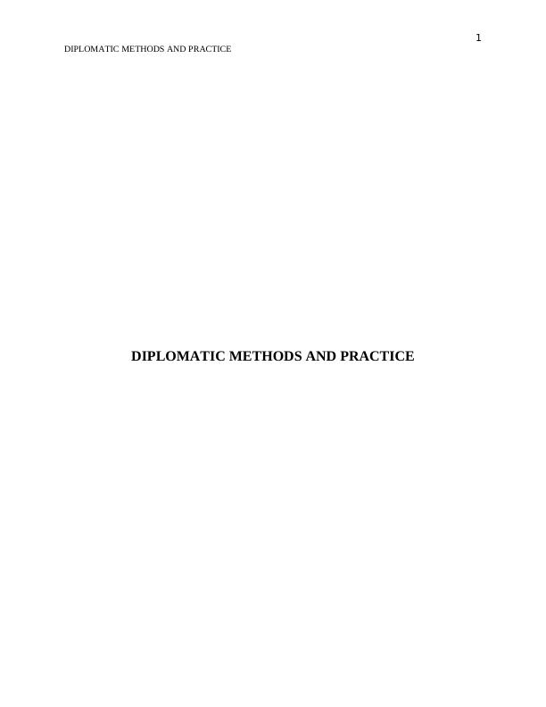 Diplomatic Methods and Practice: Managing Economic Diplomacy and Technological Change_1