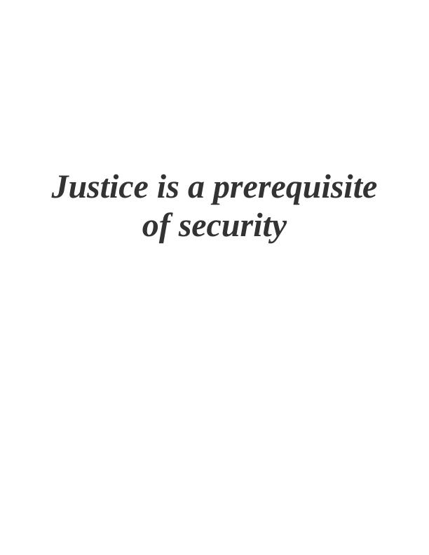 Justice as a Prerequisite of Security_1