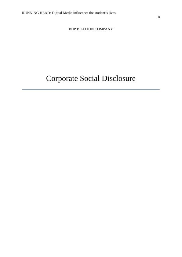 Corporate Social Responsibility - BHP Billiton_1