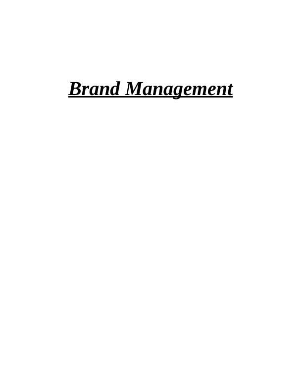 Report on Brand Management of Coca- Cola_1