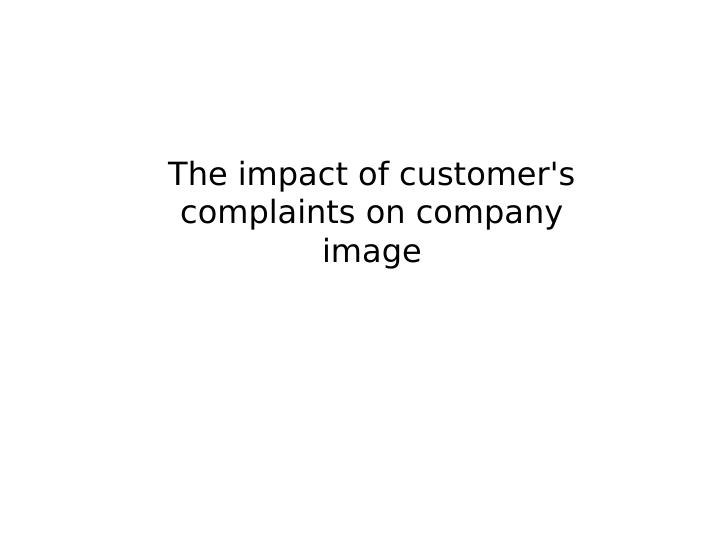 The Impact of Customer Complaints on Company Image_1