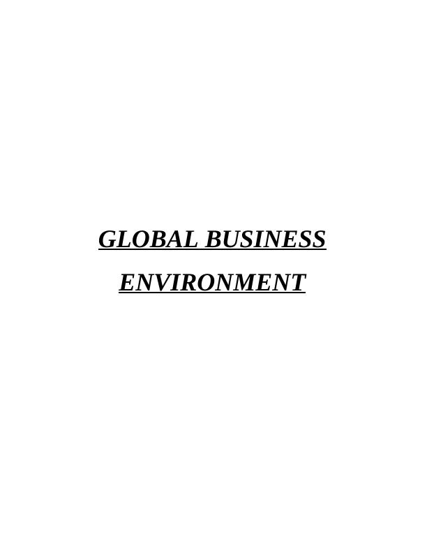 Global Business Environment Assignment- CAMECO_1