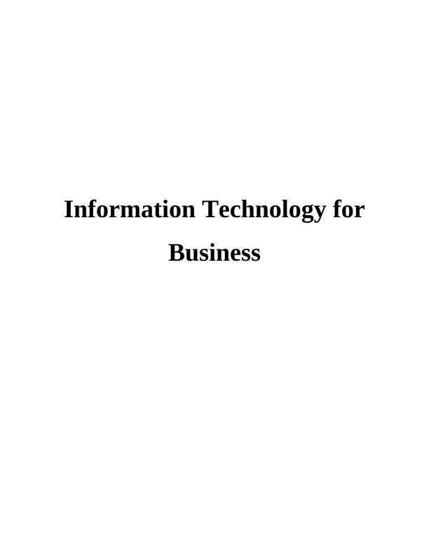 HC1041 Information Technology for Business Assignment_1