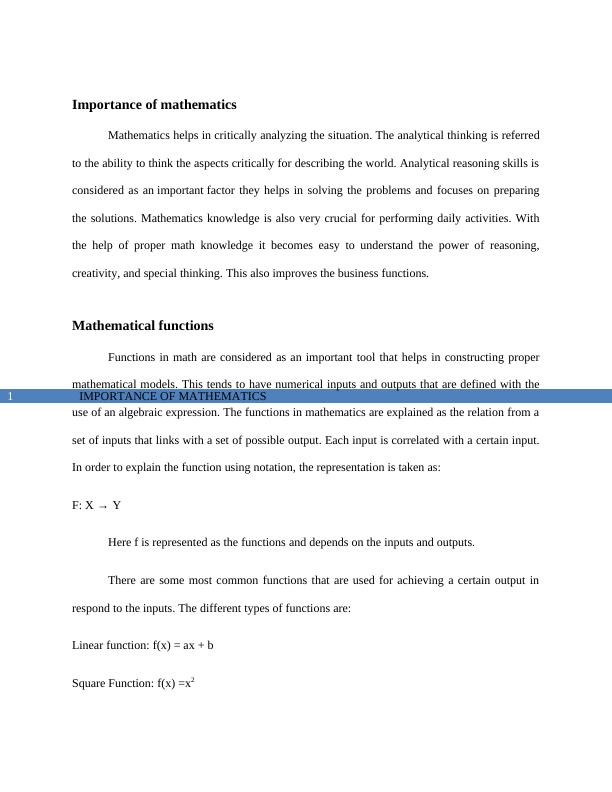 importance of assignment in mathematics